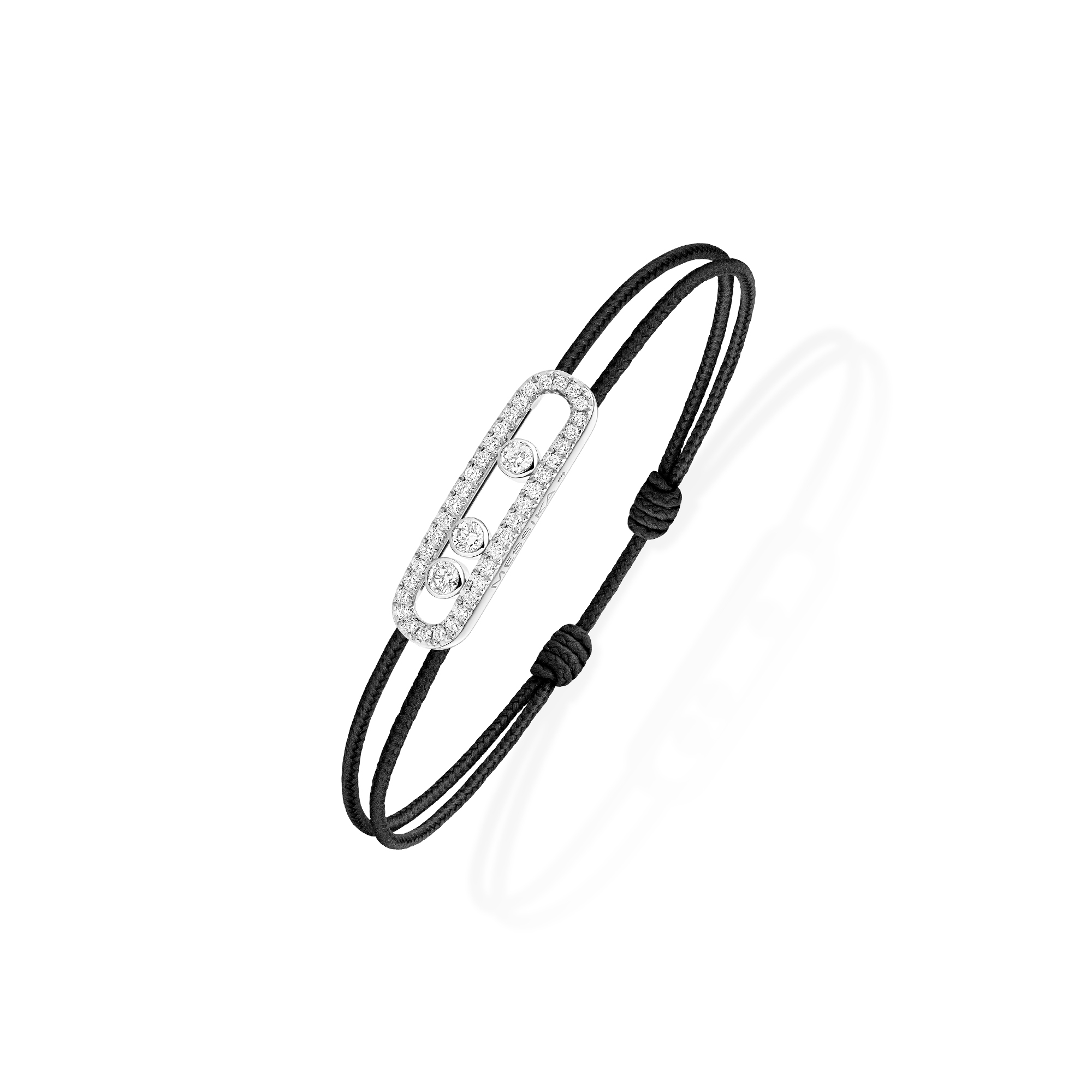 Messika Care(s) White Gold and Diamond Pavé Cord Bracelet | Maison
